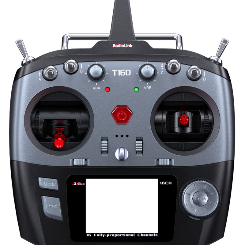 Aparatura T16D 16CH 2.4GHz Mode 2 + Odbiornik R16F RadioLink